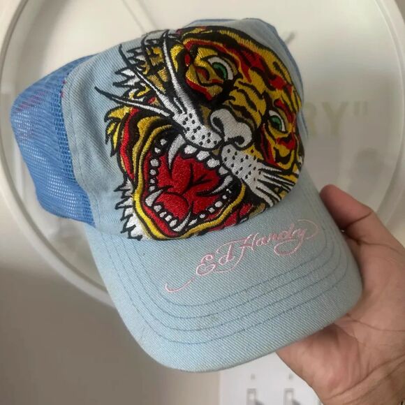 Vintage Y2K Ed Hardy Tiger Trucker Hat - Picture 2 of 5